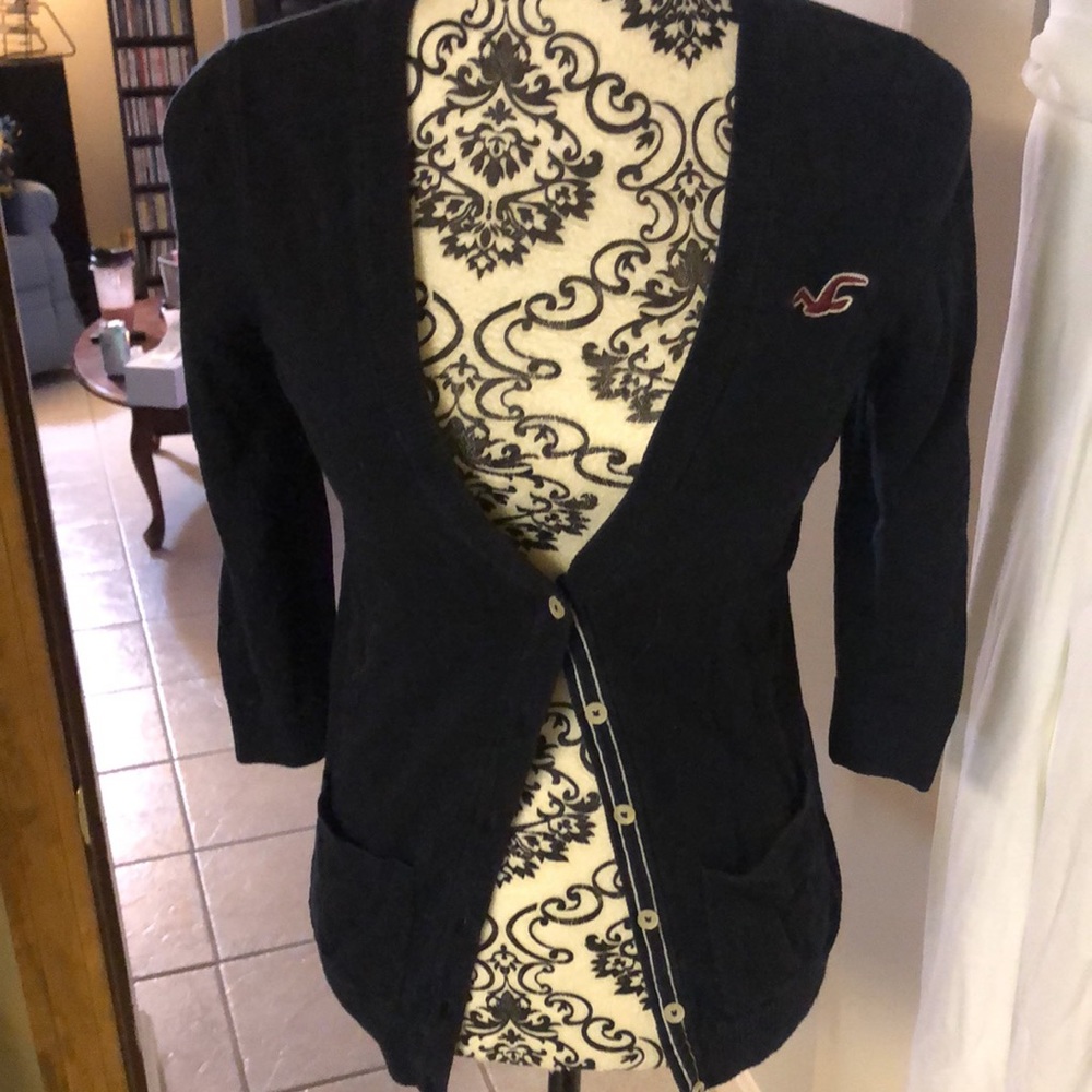 Navy Blue Hollister Cardigan